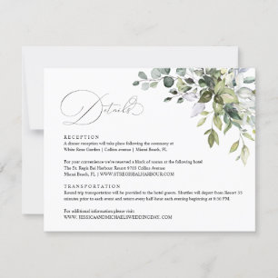 Carte de détails Mariage Feuille Eucalyptus