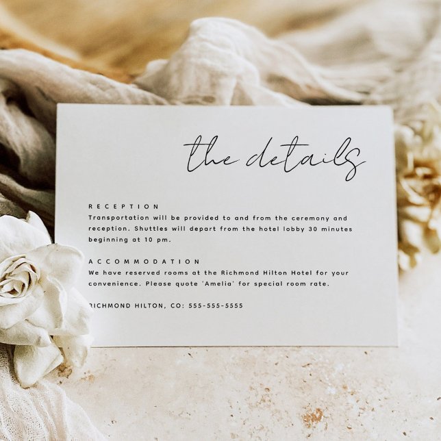 Carte de détails minimaliste simple (Créateur téléchargé)