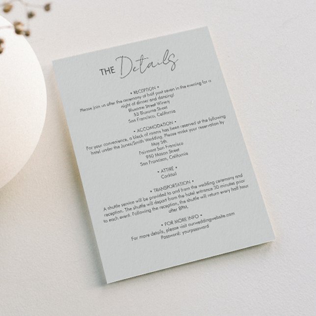 Carte de détails moderne et minimaliste (Créateur téléchargé)