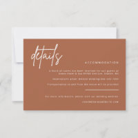 Carte de détails simple pour invitation de mariage