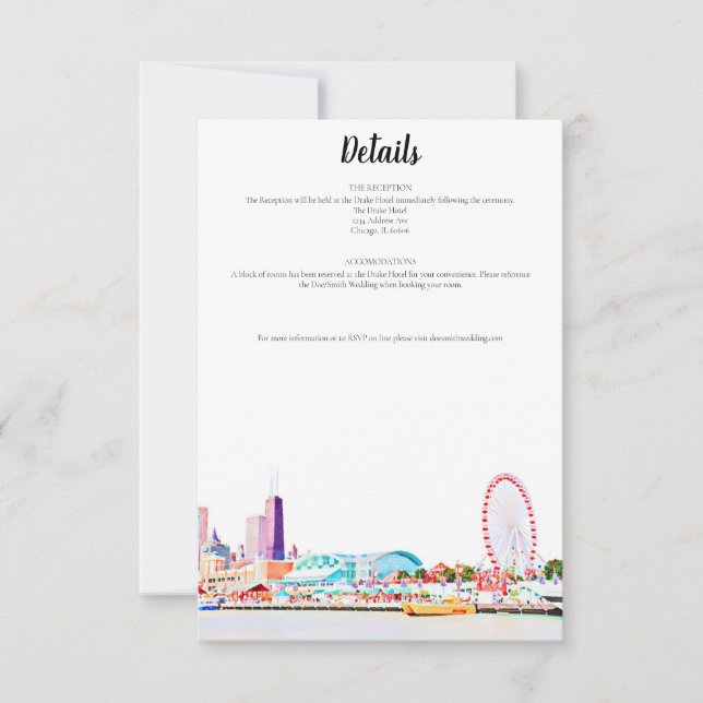 Carte de détails Skyline de Chicago (Devant)