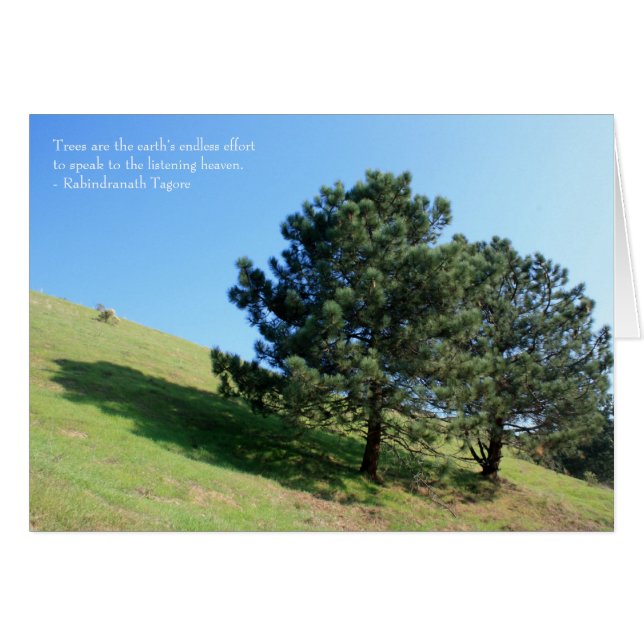 Carte de deux arbres (Devant horizontal)