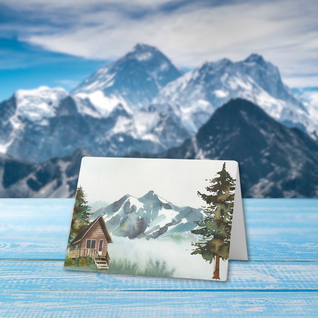 Carte de devis Inspiration Rustic Mountain Cabine (Créateur téléchargé)