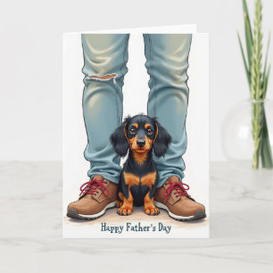 Carte de dévotion canine pour la fête des pères