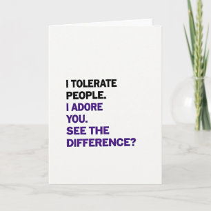 Carte de différence Adore You