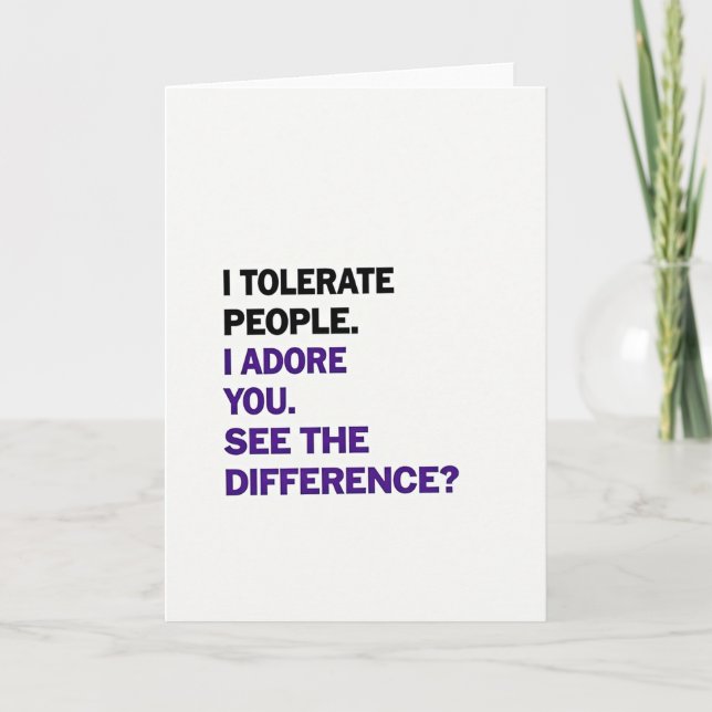Carte de différence Adore You (Devant)