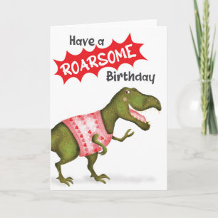 Carte de dinosaure "Roarsome" T.rex
