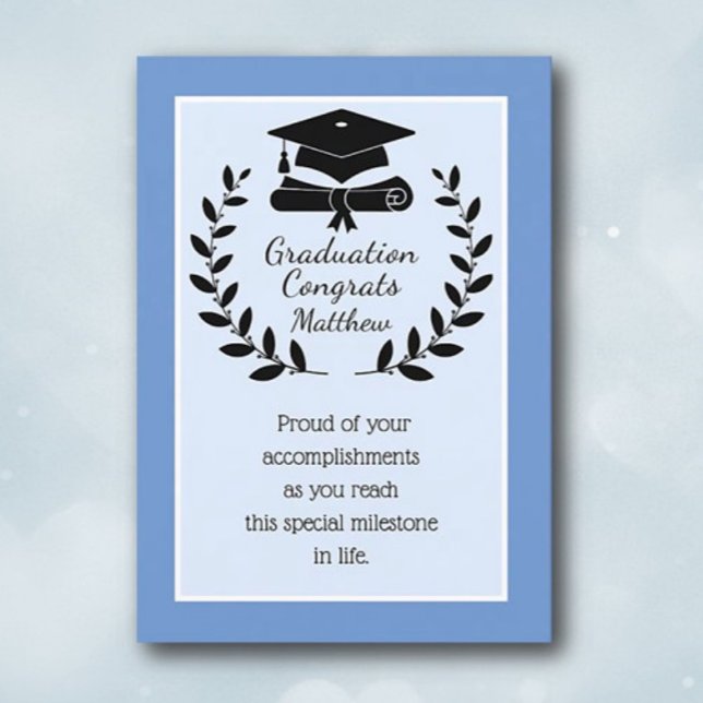 Carte de diplôme Congrats customisée, classique (Créateur téléchargé)