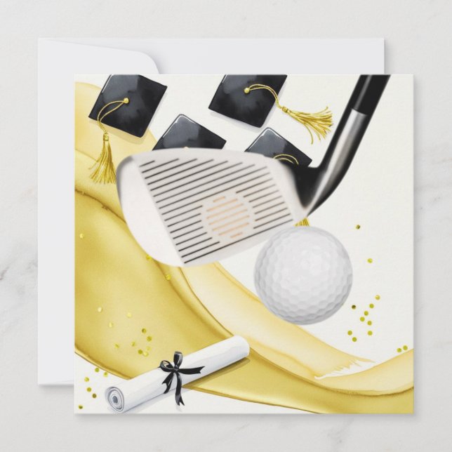 Carte de diplôme de golf - Félicitations Diplômé (Devant)