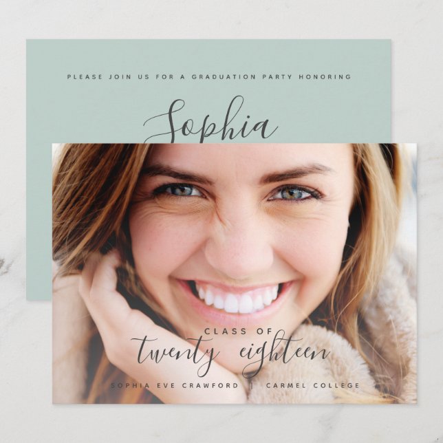 CARTE DE DIPLÔME DE L'ANNÉE DE SCRIPT (Devant / Derrière)