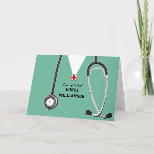 Carte de diplôme de l'école de soins infirmiers (Devant)