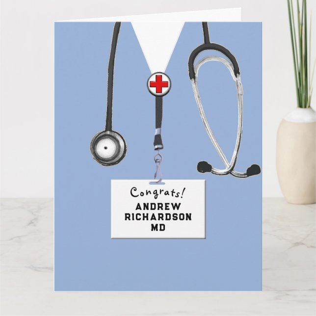 carte de diplôme d'une école de médecine personnal (Devant)