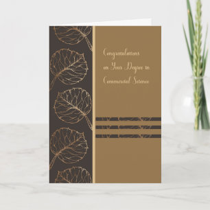 Carte de diplôme en sciences commerciales