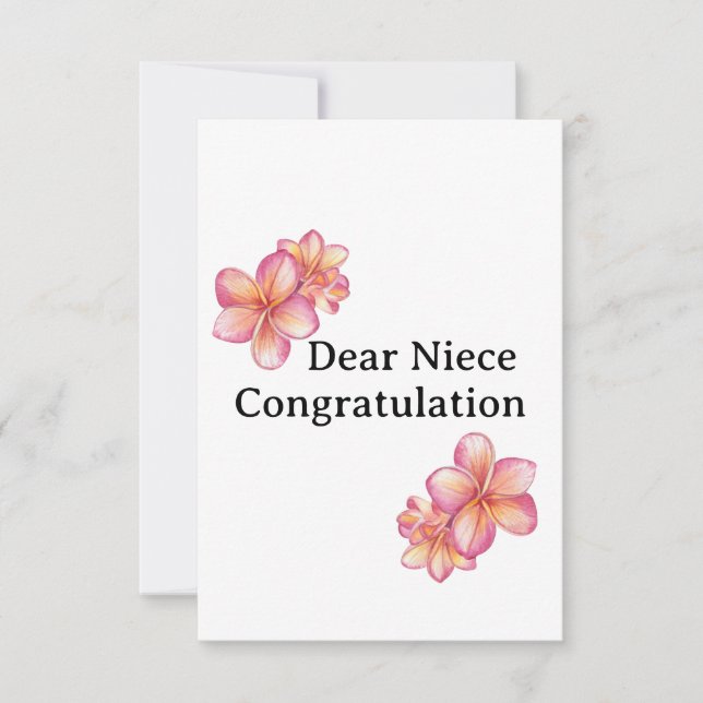 carte de diplôme pour nièce (Devant)