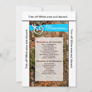 Carte de direction 3,5x6 Deer Couple Doe Buck Camo