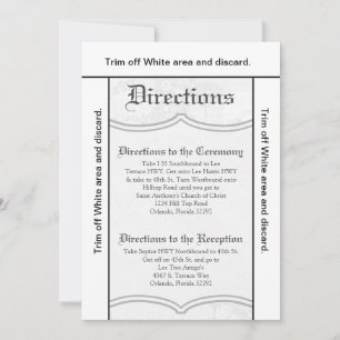 Carte de direction 3.5x6 Pays dentelle blanche Imp