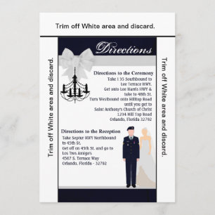 Carte de direction ARMY Uniform Blues Bride 3,5x6