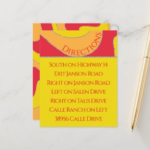 Carte de direction Bat mitzvah à barres BM Ligne d