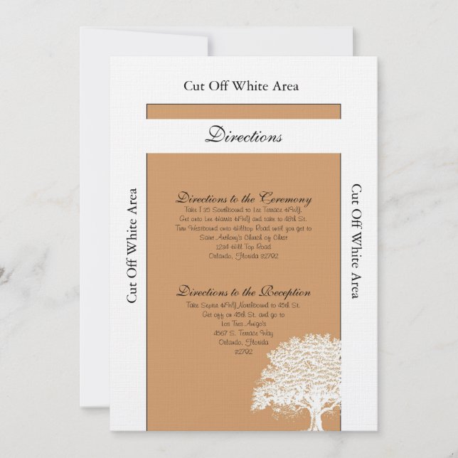 Carte de direction Brown/Mariage blanc de l'arbre  (Devant)