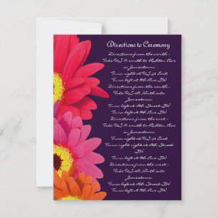Carte de direction Coral Fuchsia Eggplant Gerber D