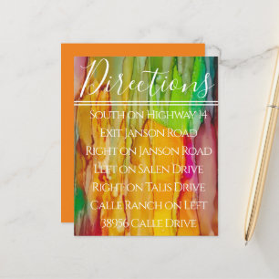 Carte de direction de la barre Bat mitzvah A Splas