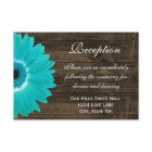 Carte de direction de mariage Gerber Daisy turquoi