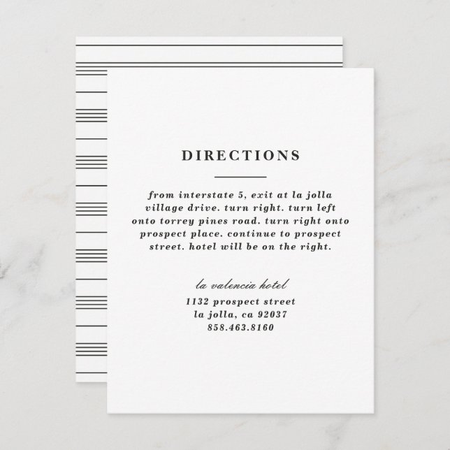 Carte de direction de noeud illustrée - Noir (Devant / Derrière)