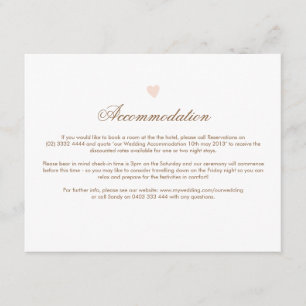 Carte de direction du Mariage Big Heart