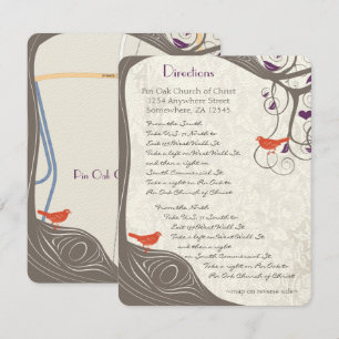 Carte de direction du tourbillon de bois