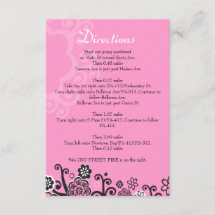 Carte de direction Floral Star of David