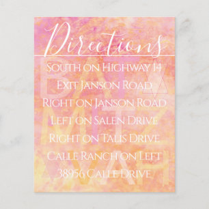 Carte de direction simplement subtile pour Bar ou
