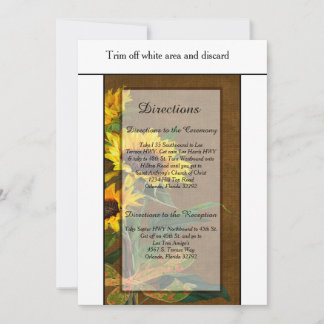 Carte de directions en toile de jute Tournesol d'é