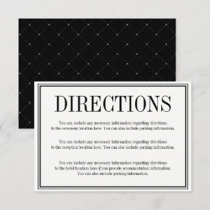 Carte de directions simple et élégante