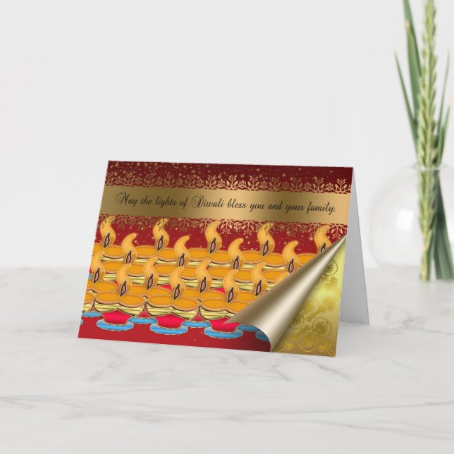 Carte de Diwali, Diwali heureux (Devant)