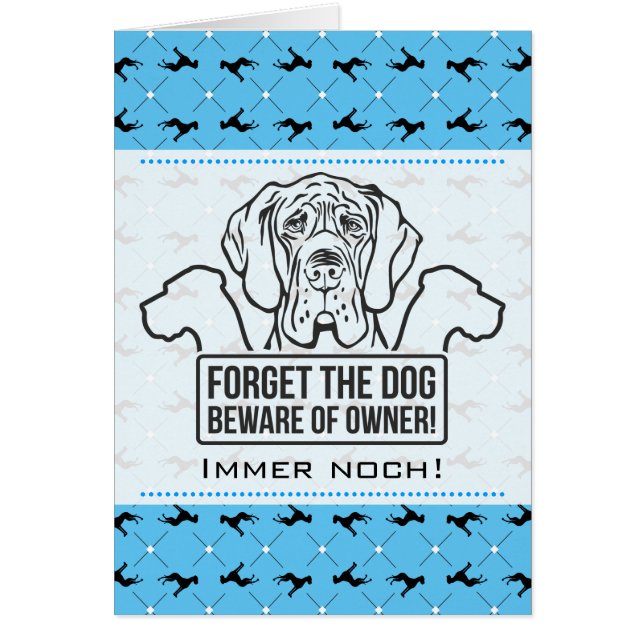 Carte de Dogue allemande légendée (Devant)