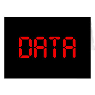 CARTE DE DONNÉES NUMÉRIQUE