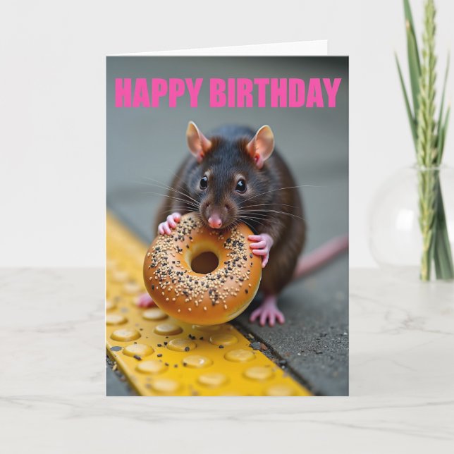 Carte de donut de souris mignonne (Devant)