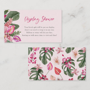 Carte de douche à affichage tropical