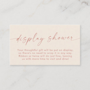 Carte de douche Boho Display Rose pâle minimalis