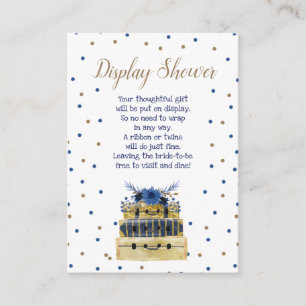 Carte de douche d'affichage à thème Voyage + étiqu