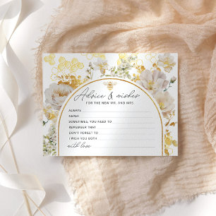 Carte de douche de mariée de conseils et vœux d'ab