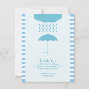 Carte de douche pour bébé Merci