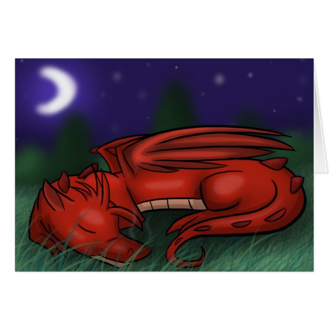 Carte "de dragon de sommeil" (Devant horizontal)