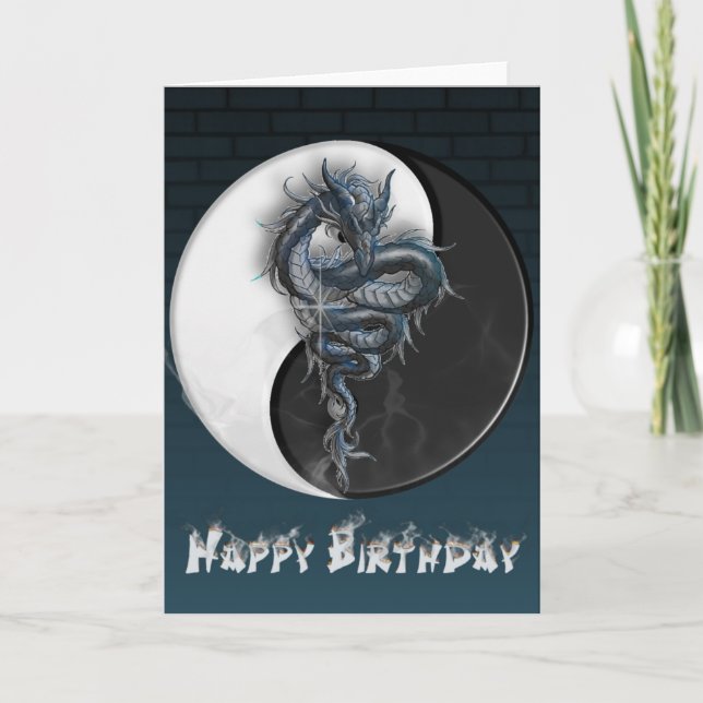 Carte de dragon de Yin Yang (Devant)