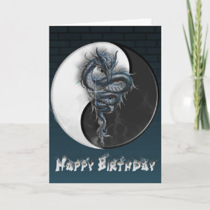 Carte de dragon de Yin Yang