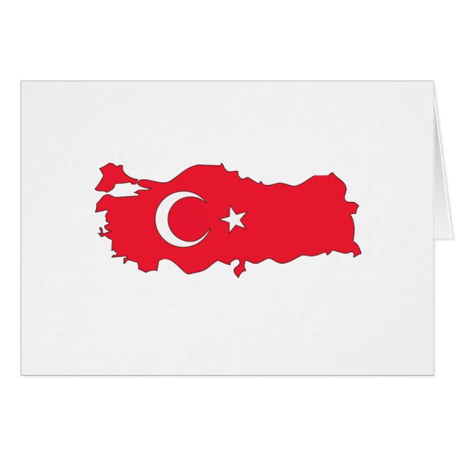 Carte de drapeau de la Turquie (Devant horizontal)