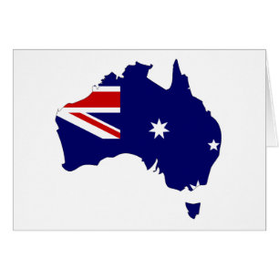 Carte de drapeau de l'Australie