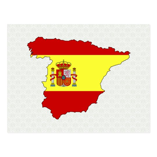 Carte de drapeau de l'Espagne normale