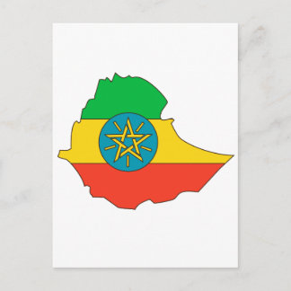 Carte de drapeau de l'Ethiopie