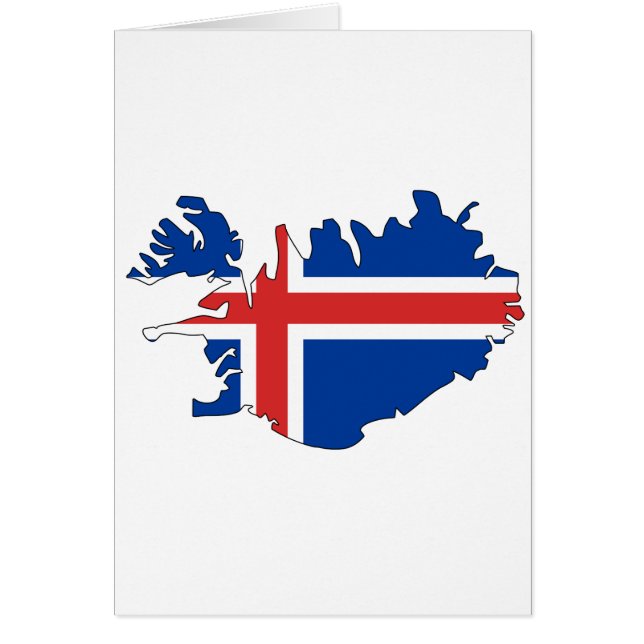 Carte de drapeau de l'Islande (Devant)
